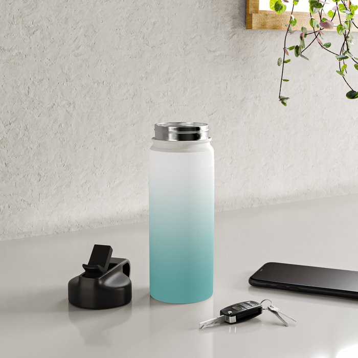 Light Teal Gradient Water Bottle Gallery Image 4
