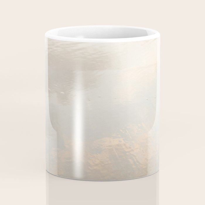 Mirror in the sand | Clouds mirrored on the beach during sunrise | New zealand photo art Coffee Mug Gallery Image 4