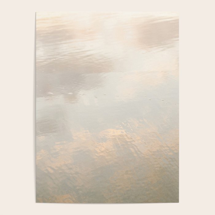 Mirror in the sand | Clouds mirrored on the beach during sunrise | New zealand photo art Poster Gallery Image 4