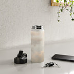 Mirror in the sand | Clouds mirrored on the beach during sunrise | New zealand photo art Water Bottle Gallery Image 4
