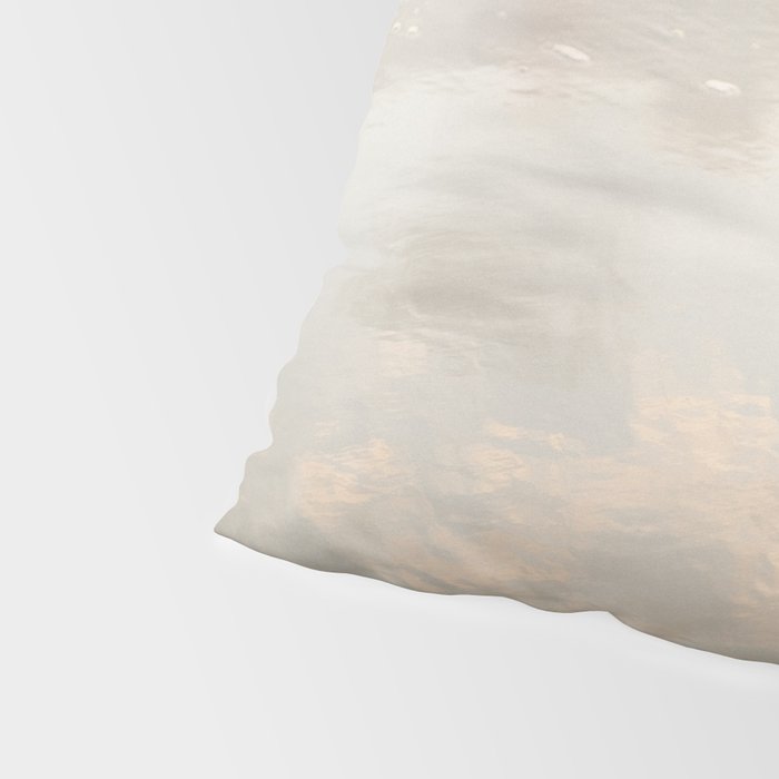 Mirror in the sand | Clouds mirrored on the beach during sunrise | New zealand photo art Pillow Sham Gallery Image 4