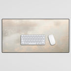 Mirror in the sand | Clouds mirrored on the beach during sunrise | New zealand photo art Desk Mat Gallery Image 1
