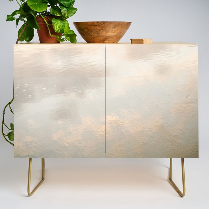 Mirror in the sand | Clouds mirrored on the beach during sunrise | New zealand photo art Credenza Gallery Image 1