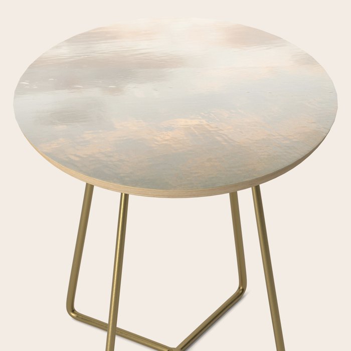 Mirror in the sand | Clouds mirrored on the beach during sunrise | New zealand photo art Side Table Gallery Image 2