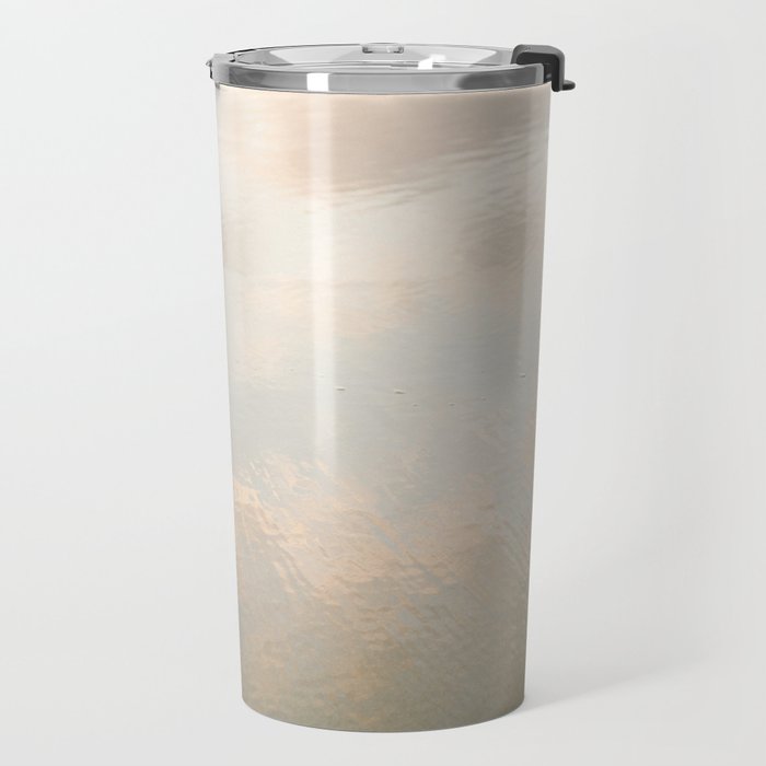 Mirror in the sand | Clouds mirrored on the beach during sunrise | New zealand photo art Travel Mug Gallery Image 2