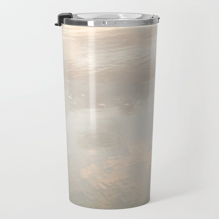 Mirror in the sand | Clouds mirrored on the beach during sunrise | New zealand photo art Travel Mug Gallery Image 3