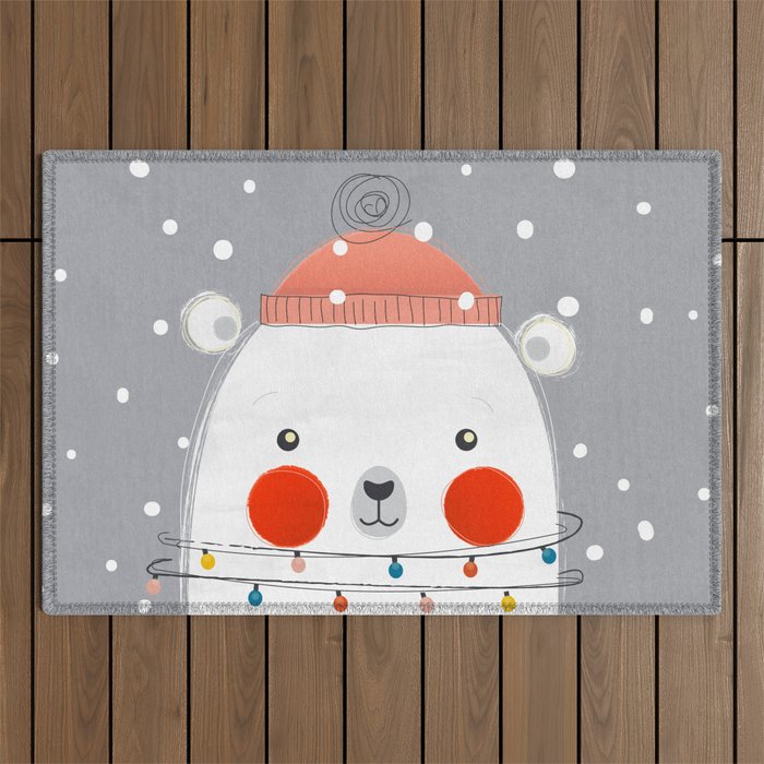 Christmas Polar Bear Outdoor Rug Gallery Image 1