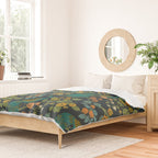 Peacock Garden Midnight Wonderland Chinoiserie Duvet Cover Gallery Image 2