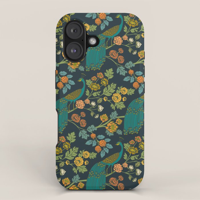 Peacock Garden Midnight Wonderland Chinoiserie iPhone Case Gallery Image 1