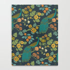 Peacock Garden Midnight Wonderland Chinoiserie Notebook Gallery Image 4