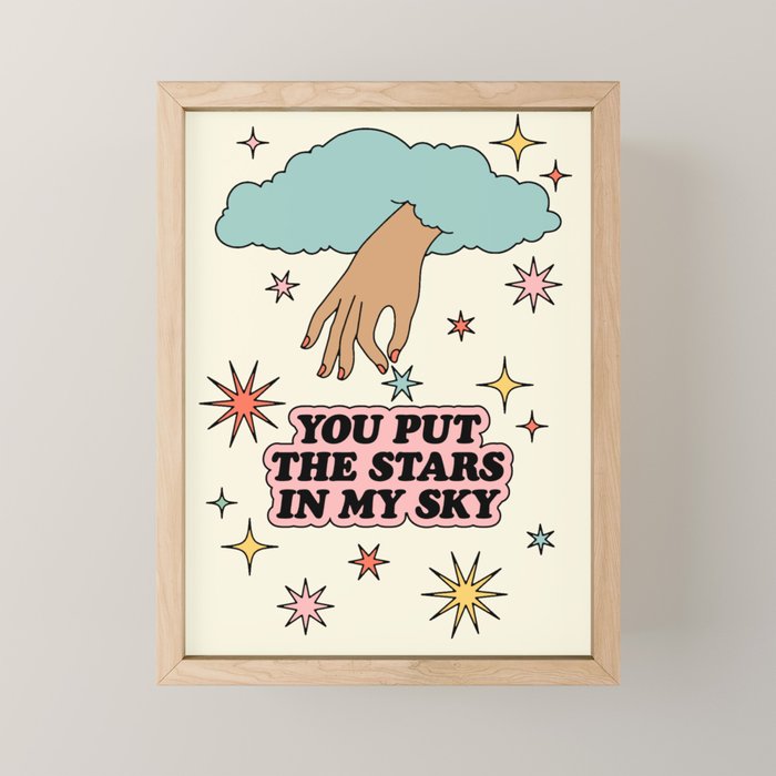 You Put The Stars In My Sky Mini Art Print Gallery Image 1