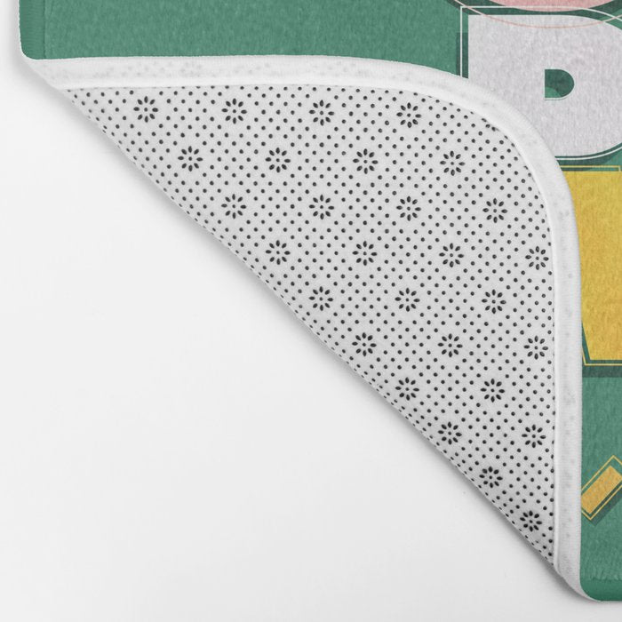 GIRL POWER - green Bath Mat Gallery Image 2