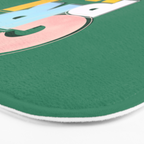 GIRL POWER - green Bath Mat Gallery Image 3