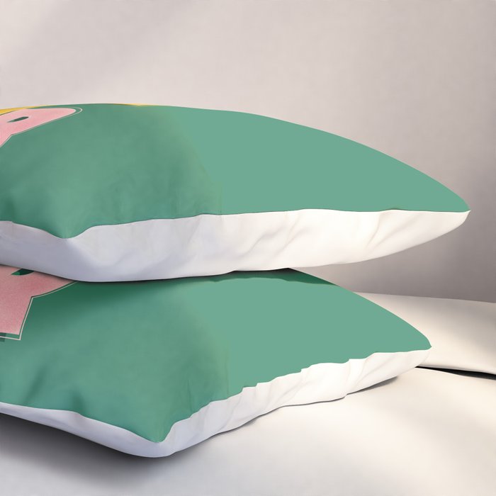 GIRL POWER - green Pillow Sham Gallery Image 3