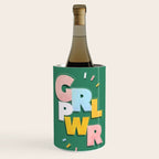 GIRL POWER - green Wine Chiller Gallery Image 1