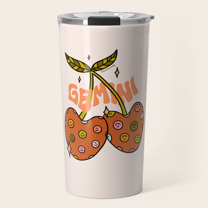 Gemini Cherries Travel Mug Gallery Image 1