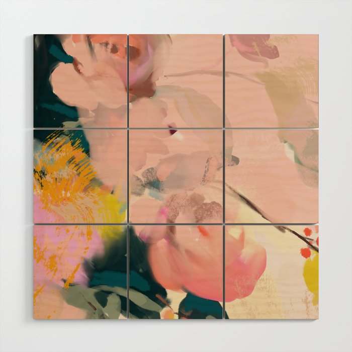 abstract floral inspiration Wood Wall Art Gallery Image 1