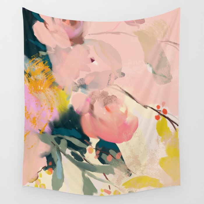 abstract floral inspiration Wall Tapestry Gallery Image 4