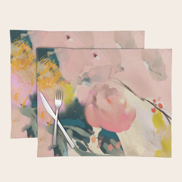 abstract floral inspiration Placemat Gallery Image 1