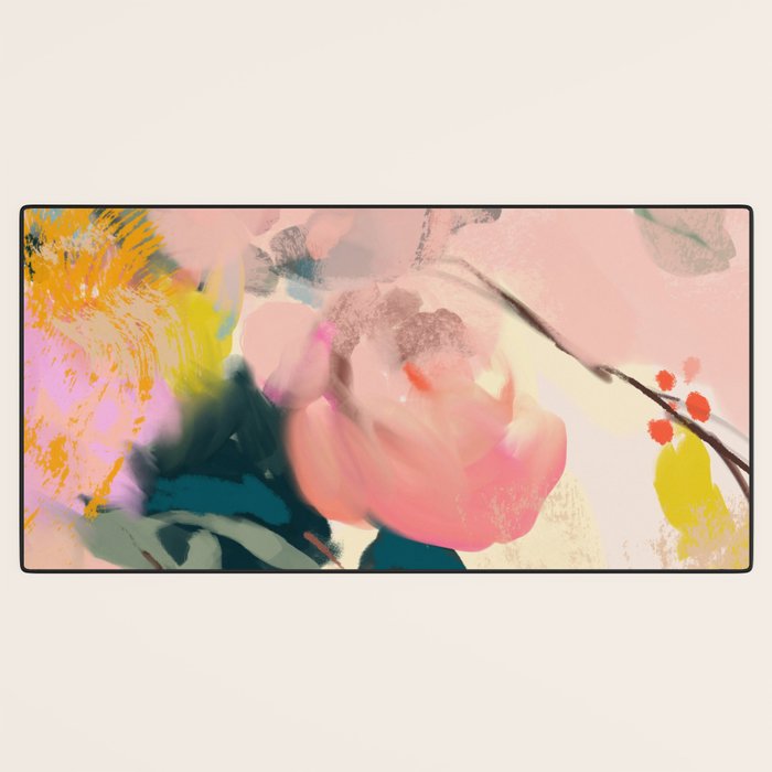 abstract floral inspiration Desk Mat Gallery Image 3