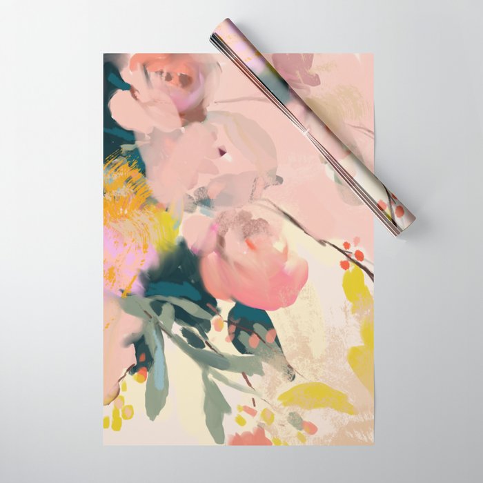 abstract floral inspiration Wrapping Paper Gallery Image 1