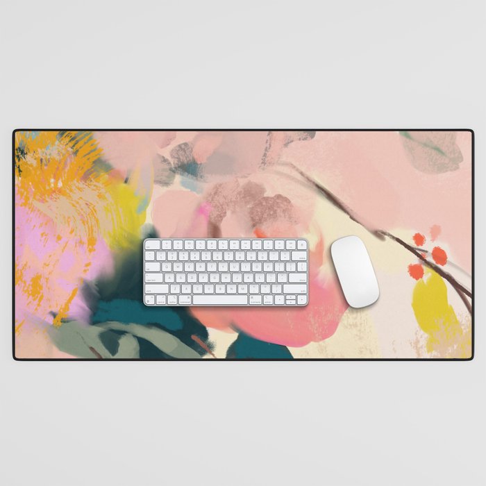 abstract floral inspiration Desk Mat Gallery Image 1