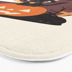 Spooky Cat on a Pumpkin Bath Mat Gallery Image 3