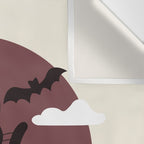 Spooky Cat on a Pumpkin Wall Tapestry Gallery Image 3