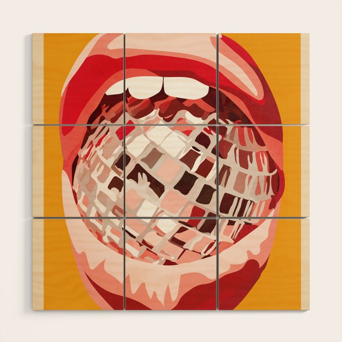 Disco Kiss 4 Wood Wall Art Gallery Image 1