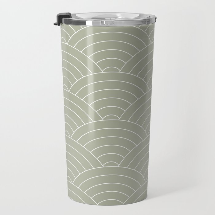 Waves (Linen Sage) Travel Mug Gallery Image 3