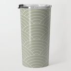 Waves (Linen Sage) Travel Mug Gallery Image 3