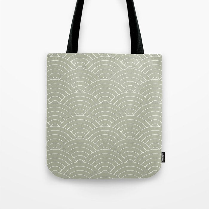 Waves (Linen Sage) Tote Bag Gallery Image 1
