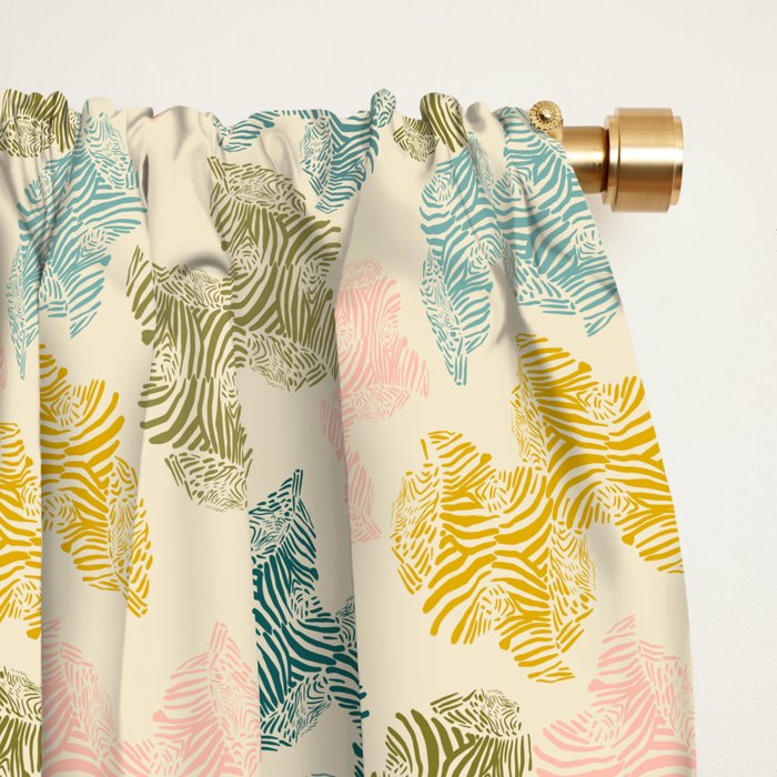 Wild Zebra Window Curtain Gallery Image 2