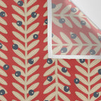 Festive Berries / Red, Beige & Blue Wall Tapestry Gallery Image 3