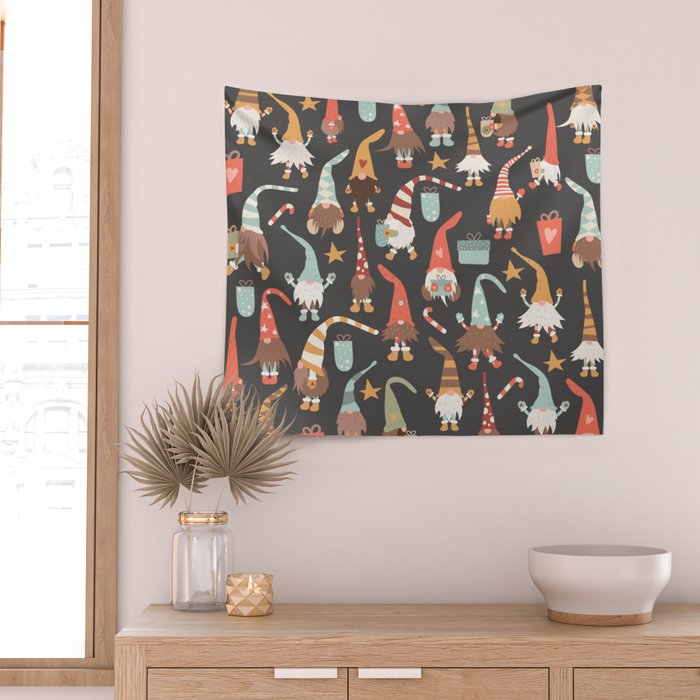 Christmas Gnomes Wall Tapestry Gallery Image 2