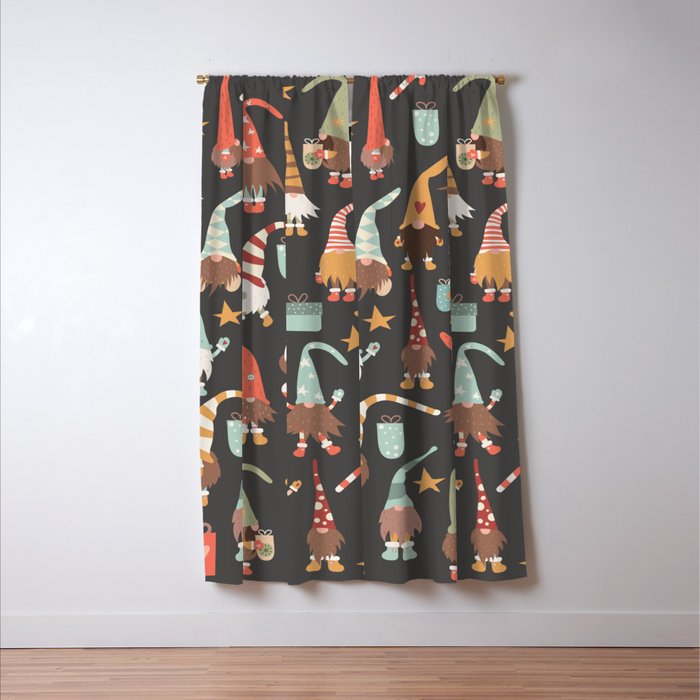 Christmas Gnomes Window Curtain Gallery Image 3
