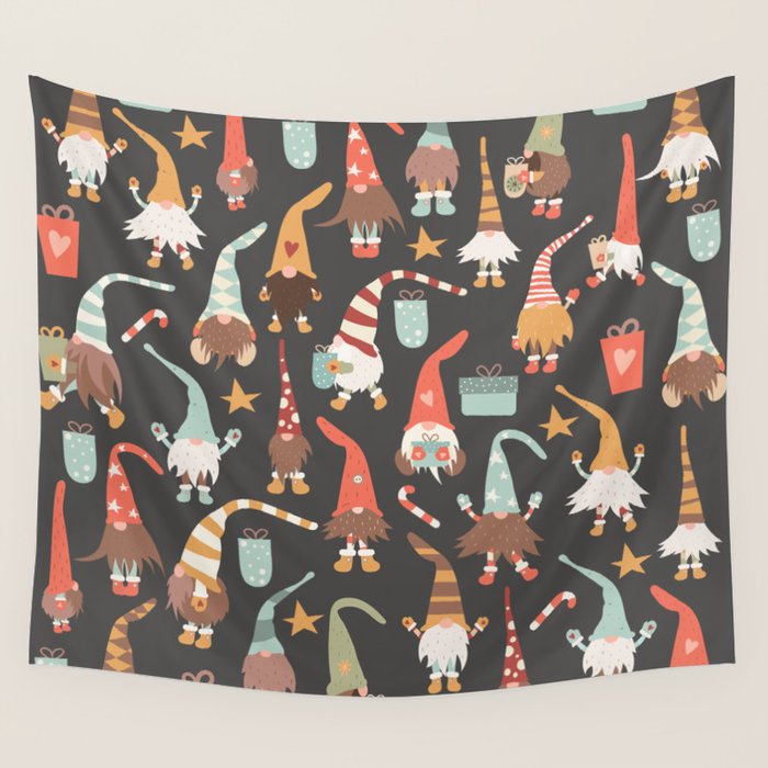 Christmas Gnomes Wall Tapestry Gallery Image 4