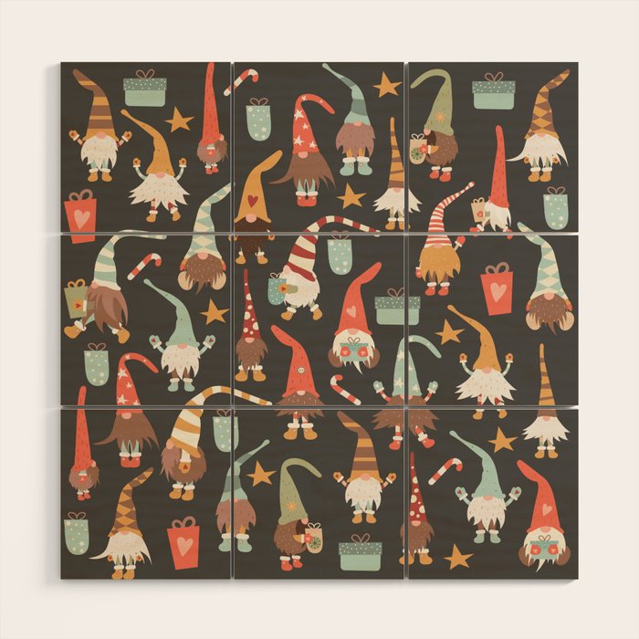Christmas Gnomes Wood Wall Art Gallery Image 1