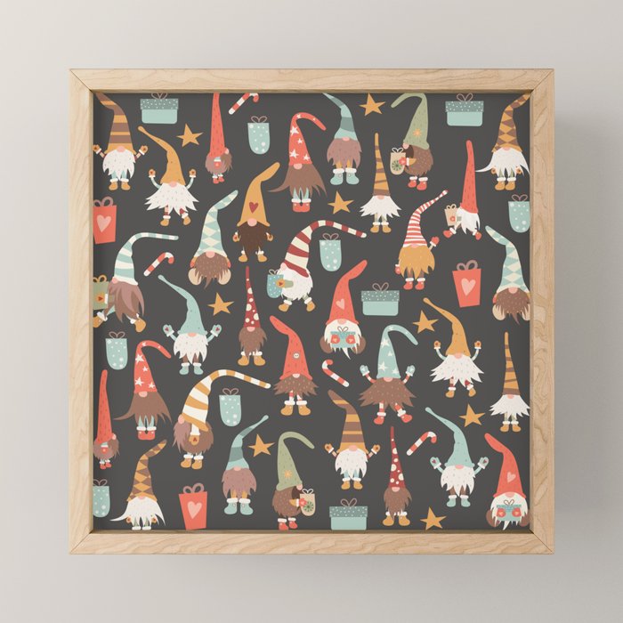 Christmas Gnomes Mini Art Print Gallery Image 1