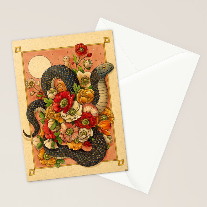 Summer Bouquet Stationery Card Gallery Image 2