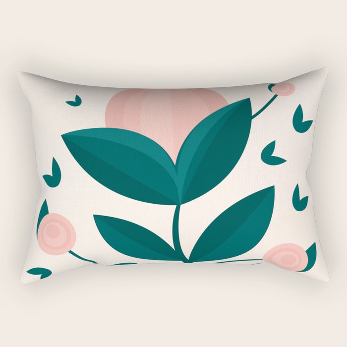 Pink flower Rectangular Pillow Gallery Image 2