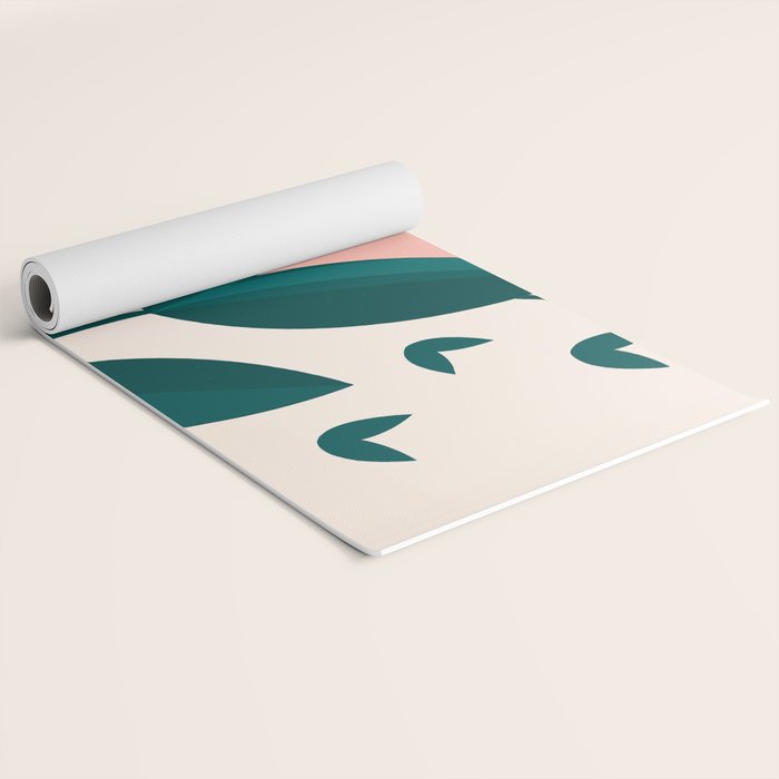 Pink flower Yoga Mat Gallery Image 2