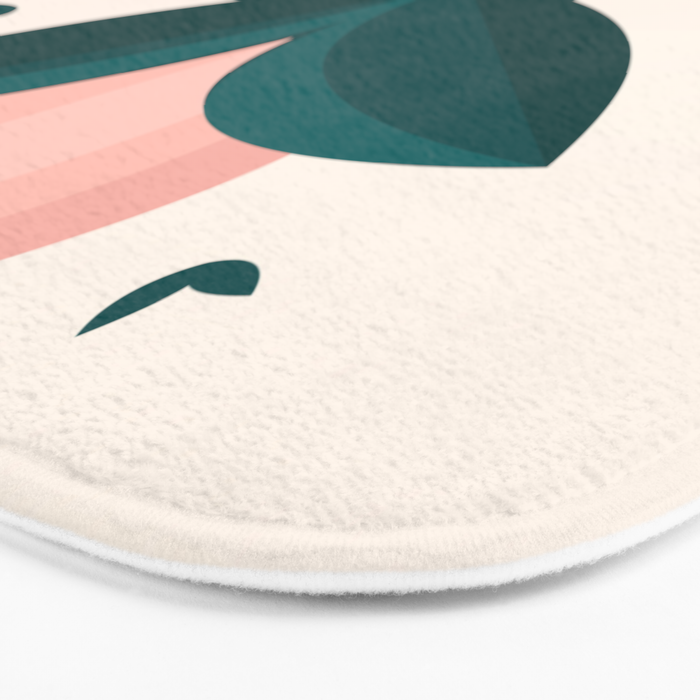 Pink flower Bath Mat Gallery Image 3