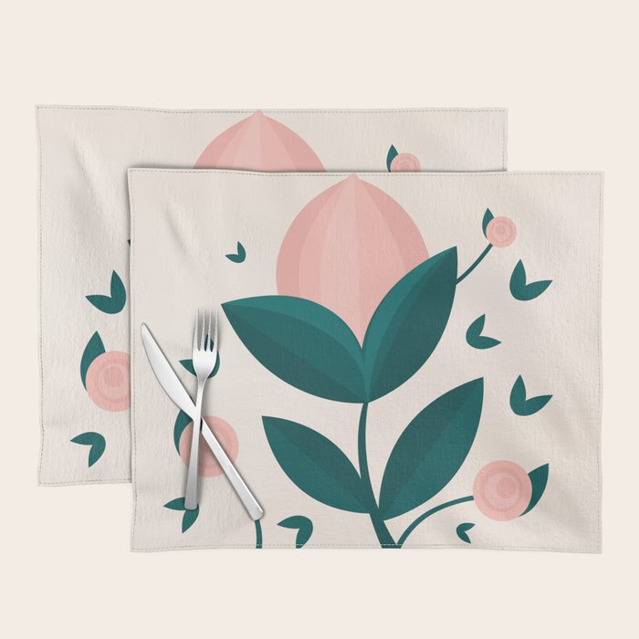 Pink flower Placemat Gallery Image 1