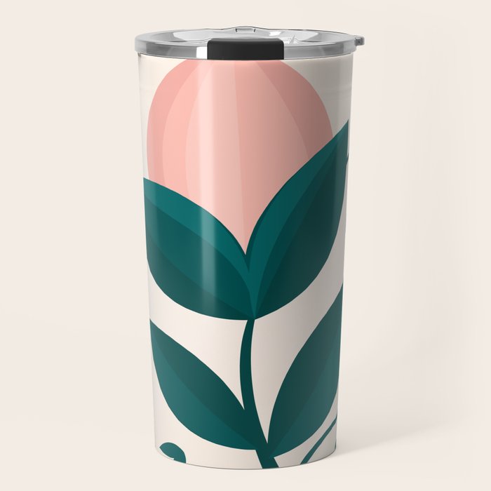 Pink flower Travel Mug Gallery Image 1
