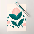 Pink flower Wrapping Paper Gallery Image 1