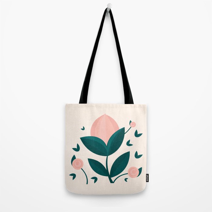 Pink flower Tote Bag Gallery Image 2