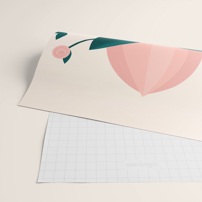 Pink flower Wrapping Paper Gallery Image 2