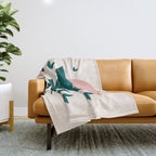 Pink flower Throw Blanket Gallery Image 1