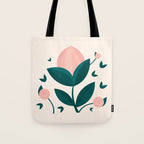 Pink flower Tote Bag Gallery Image 1